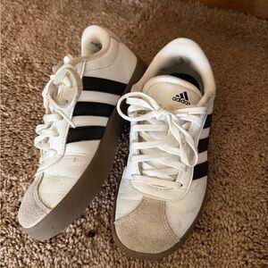 Adidas Classic White and Black Trainers